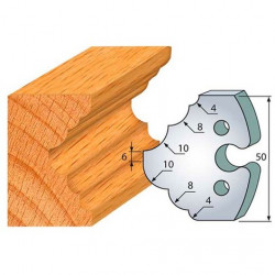 Leman Jeu de 2 fers profilés acier Ht.50 mm N°275 Leman Kobleo