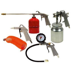 ABAC Kit 5 pièces Pistolet à succion Peinture/Gonflage/Nettoyage Kobleo