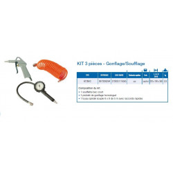 ABAC KIT 3 pièces Gonflage/Soufflage gonflage standard KIT3NHC Kobleo
