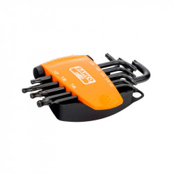Bahco Jeu de 8 clés mâles Torx à tête sphérique T9-T40 finition phosphatée B Kobleo