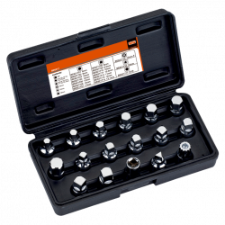 Bahco Jeu de douilles pour filetages de carter d'huile BE6217 Bahco Kobleo