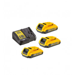 DeWalt Kit chargeur multivoltage et 3 batteries 18V 2Ah Li-Ion DCB115D3 DeWalt Kobleo DeWalt Kit chargeur multivoltage et 3 batteries 18V 2Ah Li-Ion DCB115D3 DeWalt Kobleo
