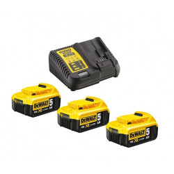 DeWalt Kit chargeur multivoltage et 3 batteries 18V 5Ah Li-Ion DCB115P3 DeWalt Kobleo DeWalt Kit chargeur multivoltage et 3 batteries 18V 5Ah Li-Ion DCB115P3 DeWalt Kobleo