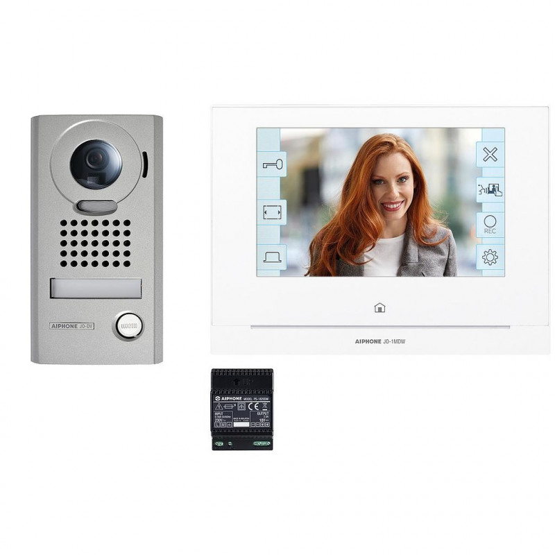 Aiphone Kit Vidéo platine saillie moniteur écran 7 module Wifi intégré JOS1VW Kobleo