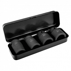 Bahco Jeu de 4 douilles à choc renforcées 6 pans 1/2 finition phosphatée K7 Bahco Kobleo