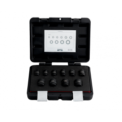 Bahco Jeu de douilles à chocs 1/2 profil hexagonal phosphatée 10 pièces K78 Bahco Kobleo