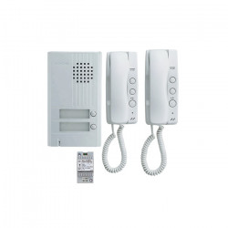 Aiphone Kit audio platine alu saillie 2 BP 2 combinés et 1 transformateur KITD Kobleo