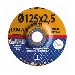 Leman Lot de 5 disques tronçonnage métal D.115x22,23x2,5mm Kobleo