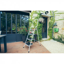 Hailo Marchepied en acier 4 marches larges Ht d'accès 300 cm Selekta Kobleo