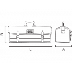 Bahco Mallette à outils en cuir en forme de tube 510 x 170 x 180 mm 4750-TOC Kobleo