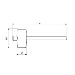 Irimo Maillet caoutchouc noir 65 mm 529261 Irimo Kobleo
