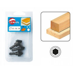 Leman Lot de 3 fraisoirs bois 61700.03 Leman Kobleo