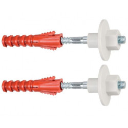 Ram Lot de 2 Fixations lavabo, WC, bidet 10 x 100 mm Kobleo