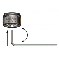 Delabie Lot de 2 Brise-jet à débit réglable M 24 x 100 Delabie Kobleo