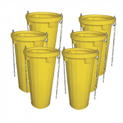 Altrad Lot de 6 goulottes 1,10 m avec chaînes LOT6PETAGE Kobleo