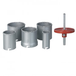 Ribitech Lot de 5 scies cloches diamantées Diam 33 à 83 mm PRSCDX5/M Kobleo