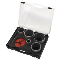 Ribitech Lot de 5 scies cloches diamantées Diam 33 à 83 mm PRSCDX5/M Kobleo