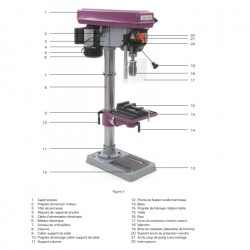 Sidamo Perceuse d'établi STAR 20 PE 0.6kW capacité 20mm avec étau Sidamo Kobleo