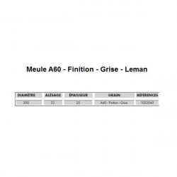 Leman Meule touret vitrifiée corindon 200x25x32 Gr 60 22506 Leman Kobleo