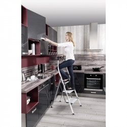 Hailo Marchepied pliant aluminium 3 marches Ht d'accès 250 cm LivingStep Plu Kobleo