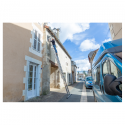 Hailo Echelle coulissante à corde 2x16 échelons 150 kg ProfiStep Duo Kobleo