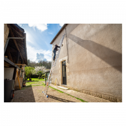 Hailo Echelle coulissante à corde 3 plans 3x12 échelons 150kg Hailo Kobleo