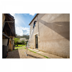 Hailo Echelle coulissante à corde 3 plans 3x12 échelons 150kg Hailo Kobleo