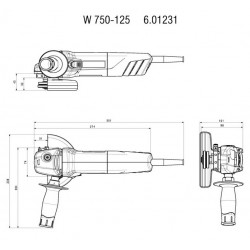 Metabo Meuleuse d'angle 750W 125mm W 750-125 Metabo Kobleo