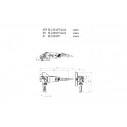 Metabo Meuleuse d'angle 2600W 230 mm 18 Nm WEA 26-230 MVT Quick Kobleo Metabo Meuleuse d'angle 2600W 230 mm 18 Nm WEA 26-230 MVT Quick Kobleo