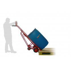 Fimm Diable palettiseur-dépalettiseur fûts charge 350 kg 220 L roues caoutc Kobleo