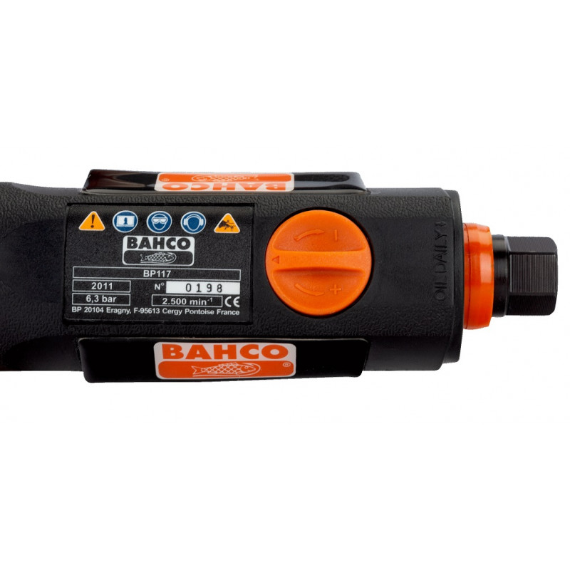 Bahco Meuleuse droite pneumatique 6.3 bar 2500 tr/min BP117 Bahco Kobleo Bahco Meuleuse droite pneumatique 6.3 bar 2500 tr/min BP117 Bahco Kobleo