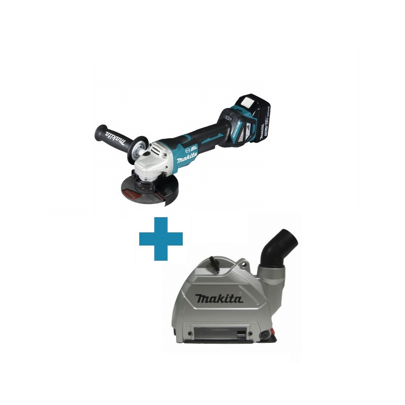 Makita Meuleuse à batterie 18V 2x5Ah Li-Ion 125 mm DGA518RTJU Kobleo