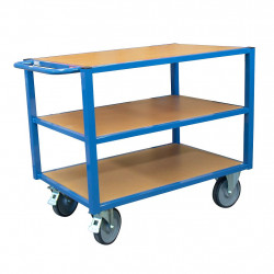 Fimm Servante d'atelier 3 plateaux bois médium charge 500 kg 1060x680mm rou Kobleo