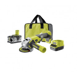 Ryobi Meuleuse d'angle à batterie 18V 4,0Ah Li-Ion disque 115 mm R18AG-140S Kobleo