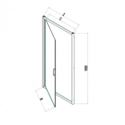 Samo Porte douche pivotante 62 66cm CEE ART Kobleo