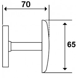 Godonnier Patère 1 tête en acier blanc Kobleo