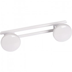 Godonnier Patère 2 têtes arrondies en acier blanc Kobleo