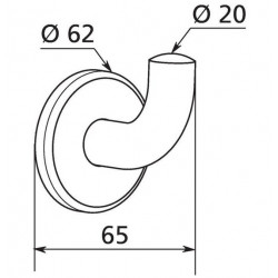 Delabie Patère en inox blanc Kobleo