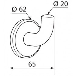 Delabie Patère inox brillant Kobleo