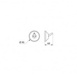 Delabie Patère antipendaison Inox poli satiné Diam 90 x 68 mm Kobleo