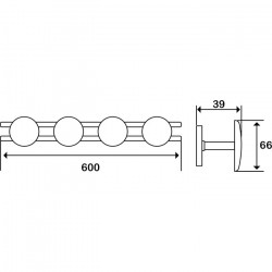 Godonnier Patère 4 têtes chromé Godonnier Kobleo