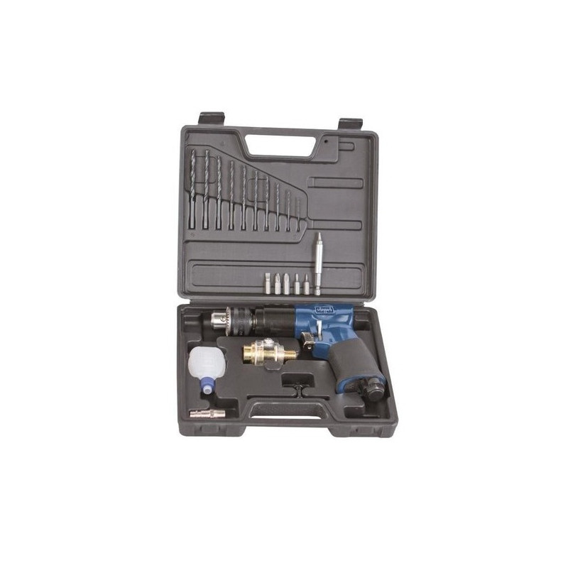 Scheppach Perceuse pneumatique 3/8 10mm 6,3bar avec accessoires Kobleo Scheppach Perceuse pneumatique 3/8 10mm 6,3bar avec accessoires Kobleo