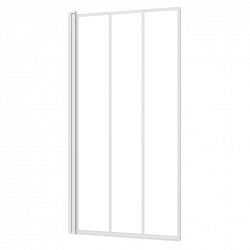 Allibert Paroi bain 1Volet 80x140 cm profil blancVerre sérigraphieVerticale LOF Kobleo