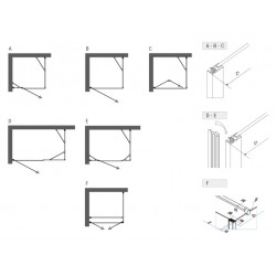 Samo Paroi douche fixe 69-715cm Ht195cm Polaris Kobleo