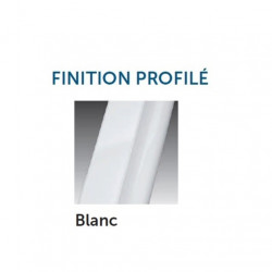 Novellini Pare-baignoire fixe 70 x H150 cm vitrage transparent profilé blanc AUR Kobleo