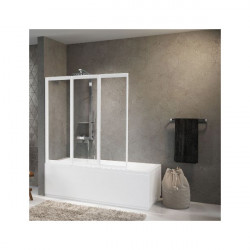 Novellini Paroi fixe latérale 62-68xH150cmVitrage transparent profilé blanc AURO Kobleo