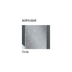 Novellini Paroi fixe latérale 62-68xH150cm acrylique circle profilé chrome AUROR Kobleo