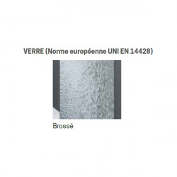 Novellini Paroi fixe latérale 68-74 x H150 cm vitrage brossé profilé blanc AUROR Kobleo
