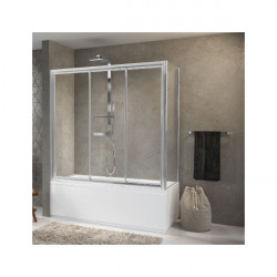 Novellini Paroi fixe latérale 74-80xH150cm acrylique circle profilé silver AUROR Kobleo