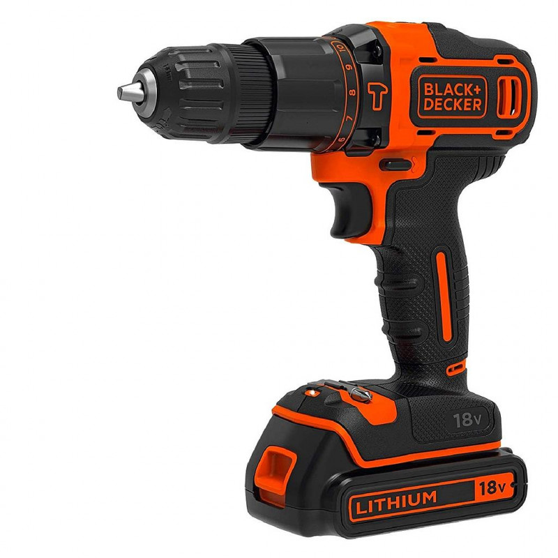 Black and Decker Perceuse percussion sans fil 18V Lithium-Ion 15 Ah 40 Nm 21000 cps/min Kobleo